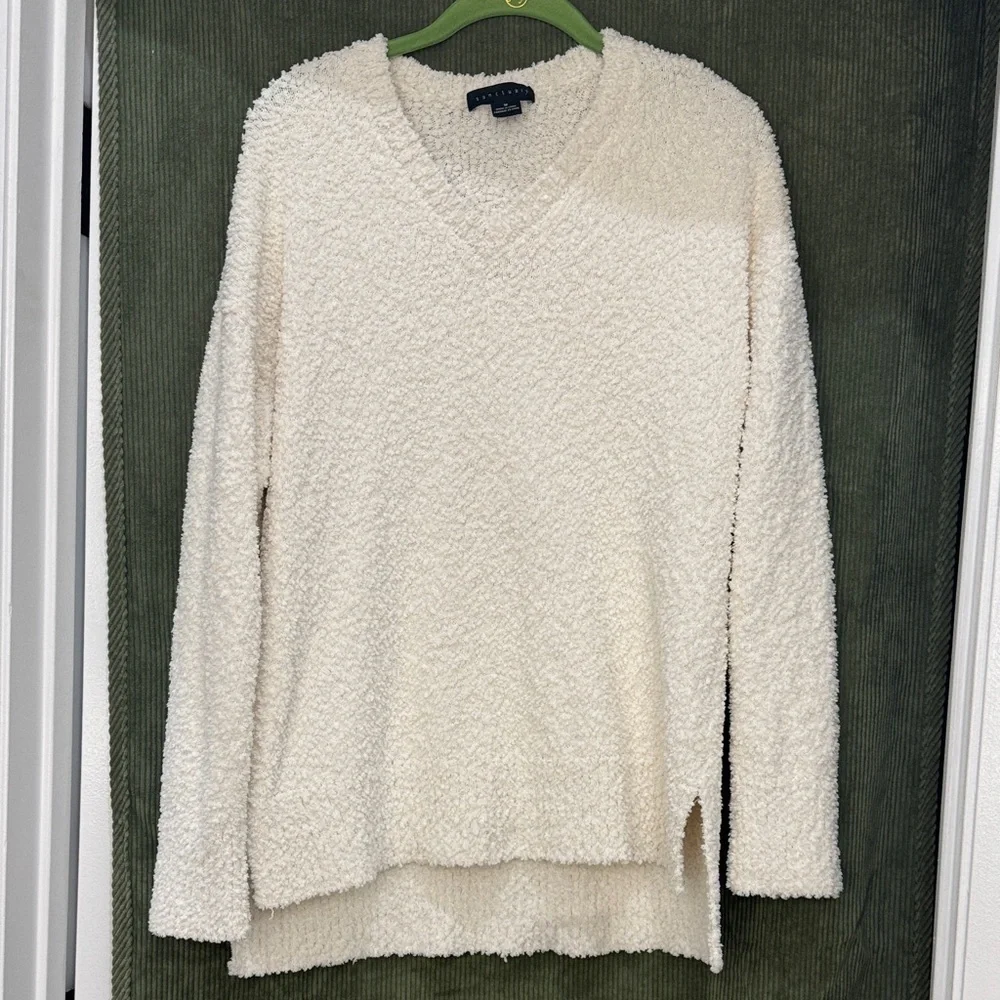 Sanctuary Cream teddy V-Neck Sweater
